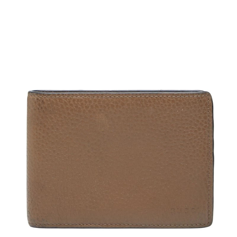 Gucci bi fold wallet brown leather